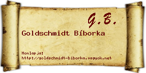 Goldschmidt Bíborka névjegykártya